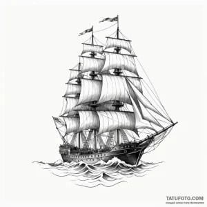 Ship - эскиз тату (№1749814271_0, 13.06.2025 11:31) — Tatufoto.com
