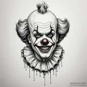 Clown - эскиз тату (№1749814337_0, 13.06.2025 11:32) — Tatufoto.com