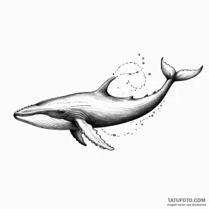 Whale - эскиз тату (№1749814542_0, 13.06.2025 11:35) — Tatufoto.com