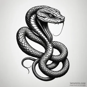 Cobra - эскиз тату (№1749814681_0, 13.06.2025 11:38) — Tatufoto.com