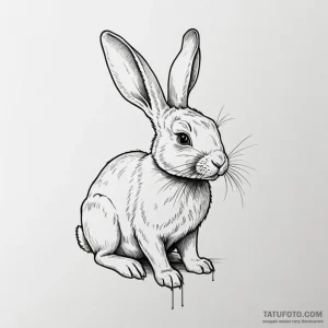Rabbit - эскиз тату (№1749814882_0, 13.06.2025 11:41) — Tatufoto.com