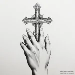 Cross on finger — эскиз тату (№1749815015_0, 13.06.2025 11:43) — Tatufoto.com