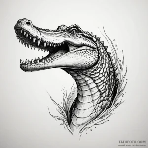 Crocodile - эскиз тату (№1749815417_0, 13.06.2025 11:50) — Tatufoto.com