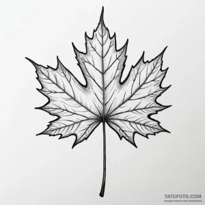 Maple - эскиз тату (№1749815682_0, 13.06.2025 11:54) — Tatufoto.com