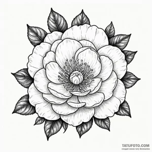 Camellia - эскиз тату (№1749815746_0, 13.06.2025 11:55) — Tatufoto.com