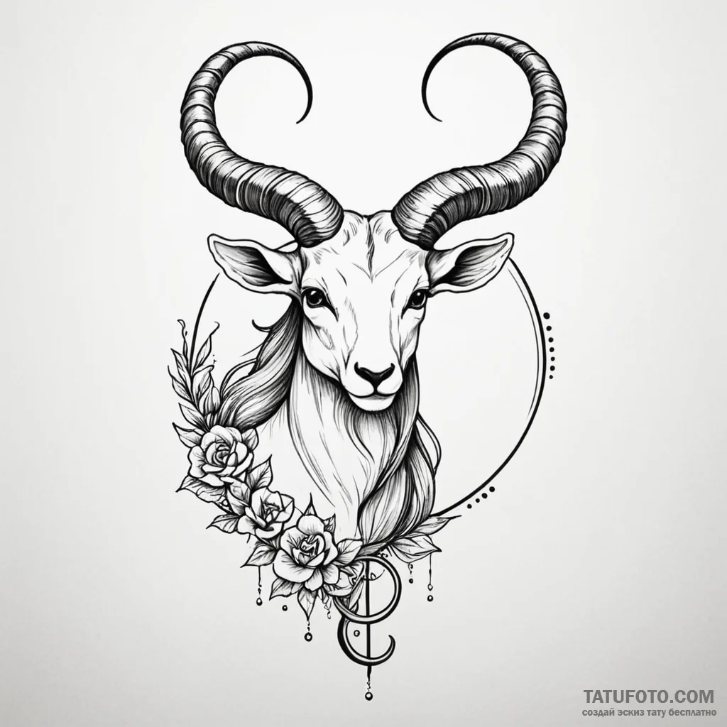Capricorn - эскиз тату (№1749815811_0, 13.06.2025 11:56) — Tatufoto.com