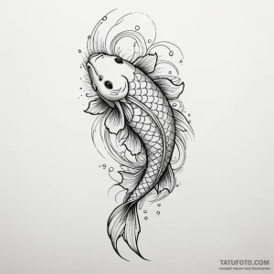 Koi - эскиз тату (№1749816007_0, 13.06.2025 12:00) — Tatufoto.com