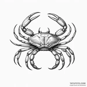 Crab - эскиз тату (№1749816270_0, 13.06.2025 12:04) — Tatufoto.com