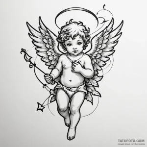 Cupid - эскиз тату (№1749816334_0, 13.06.2025 12:05) — Tatufoto.com