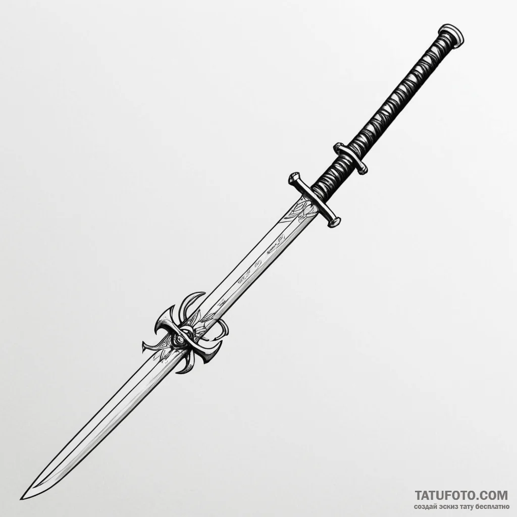 Katana — эскиз тату (№1749816397_0, 13.06.2025 12:06) — Tatufoto.com