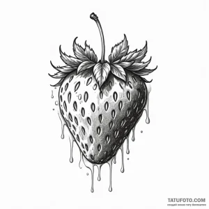 Strawberry - эскиз тату (№1749816462_0, 13.06.2025 12:07) — Tatufoto.com