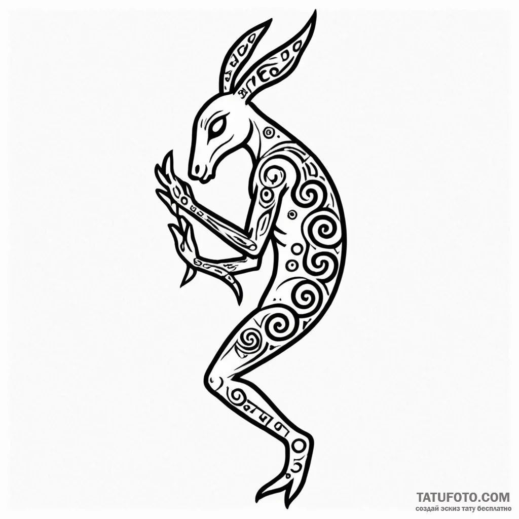 Kokopelli — эскиз тату (№1749816724_0, 13.06.2025 12:12) — Tatufoto.com