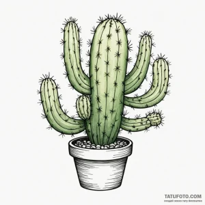 Cactus - эскиз тату (№1749816920_0, 13.06.2025 12:15) — Tatufoto.com