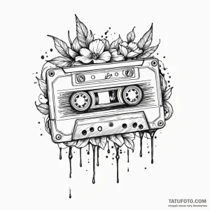 Cassette - эскиз тату (№1749817435_0, 13.06.2025 12:23) — Tatufoto.com