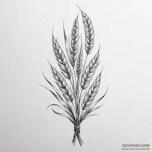 Ear of wheat - эскиз тату (№1749818020_0, 13.06.2025 12:33) — Tatufoto.com
