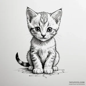 Kitten - эскиз тату (№1749818085_0, 13.06.2025 12:34) — Tatufoto.com