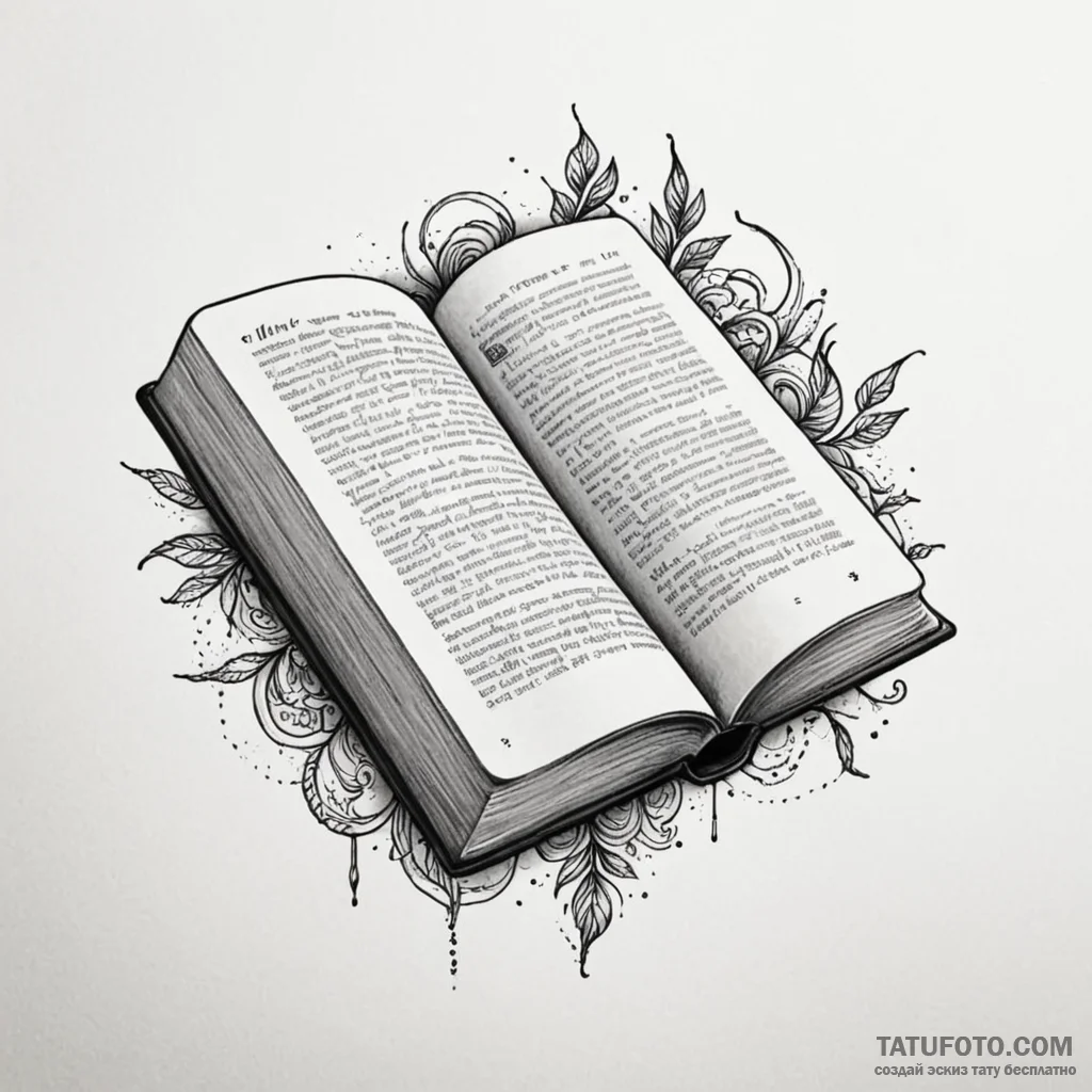 Book — эскиз тату (№1749818216_0, 13.06.2025 12:36) — Tatufoto.com