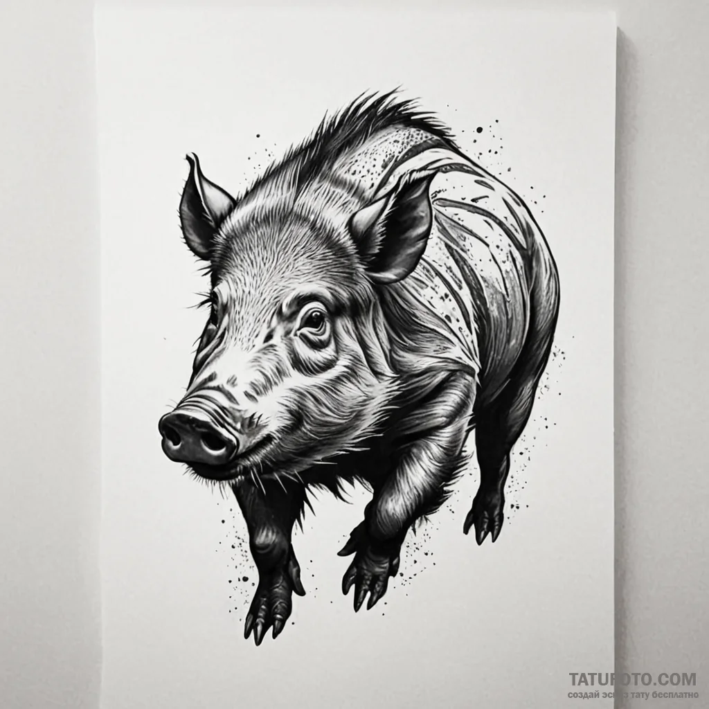 Boar — эскиз тату (№1749818283_0, 13.06.2025 12:38) — Tatufoto.com