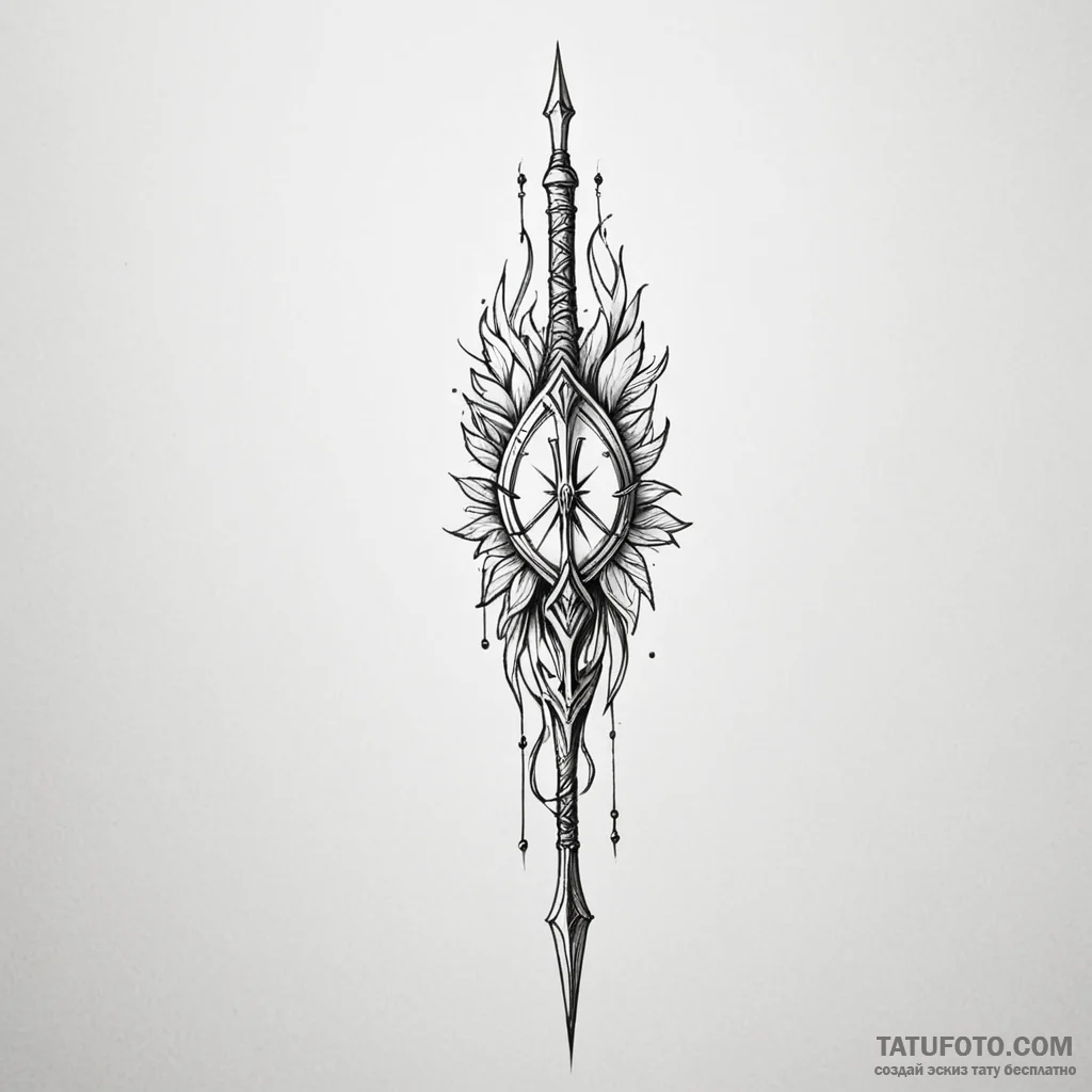 Spear — эскиз тату (№1749818611_0, 13.06.2025 12:43) — Tatufoto.com