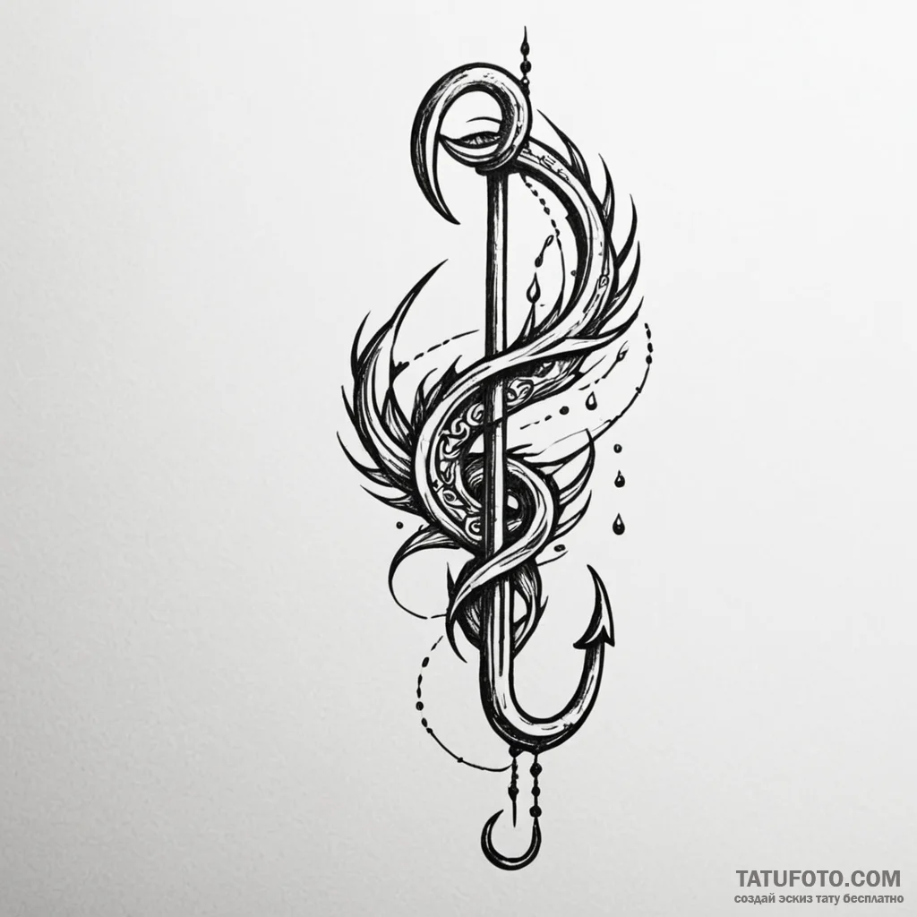 Hook - эскиз тату (№1749818677_0, 13.06.2025 12:44) — Tatufoto.com