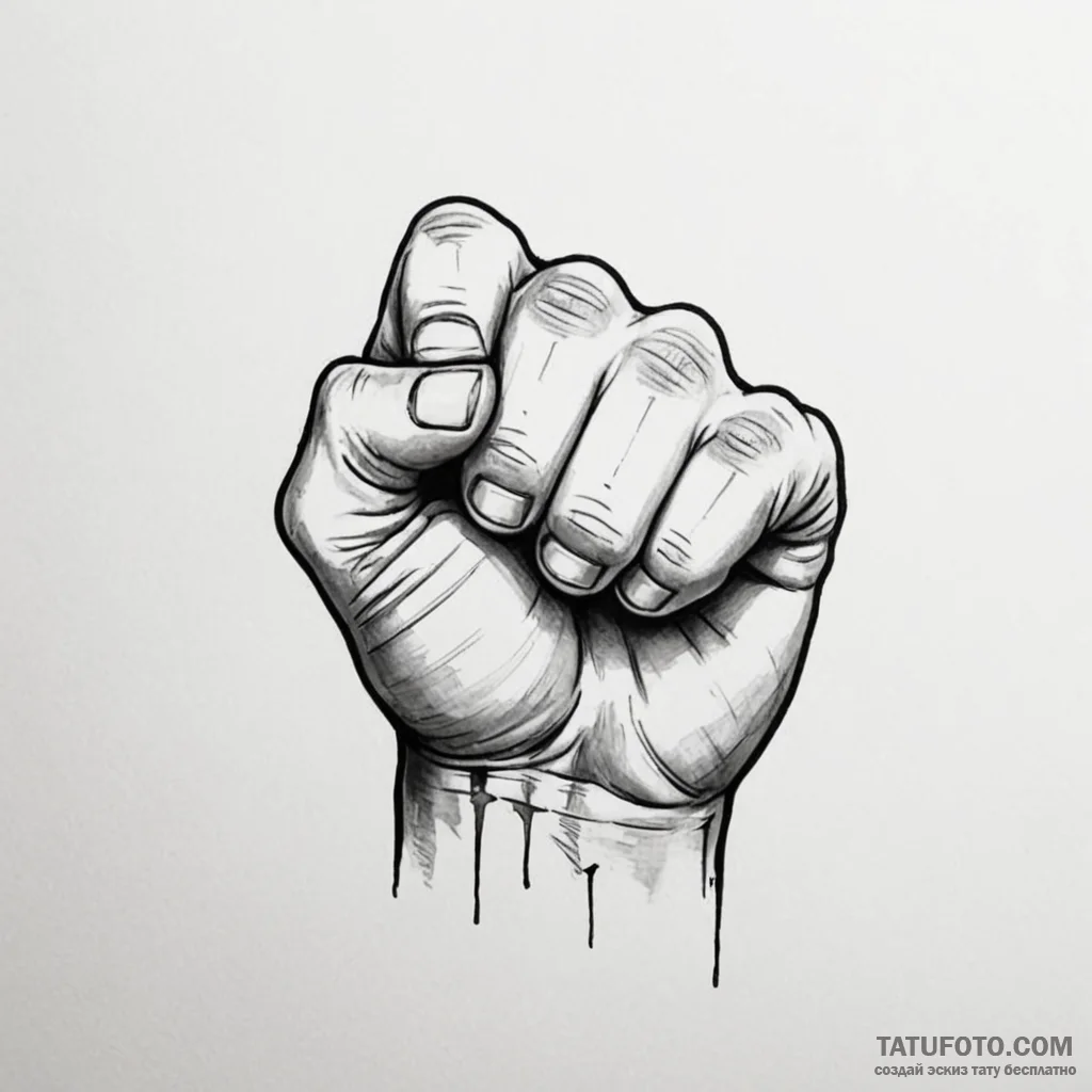 Fist - эскиз тату (№1749818743_0, 13.06.2025 12:45) — Tatufoto.com
