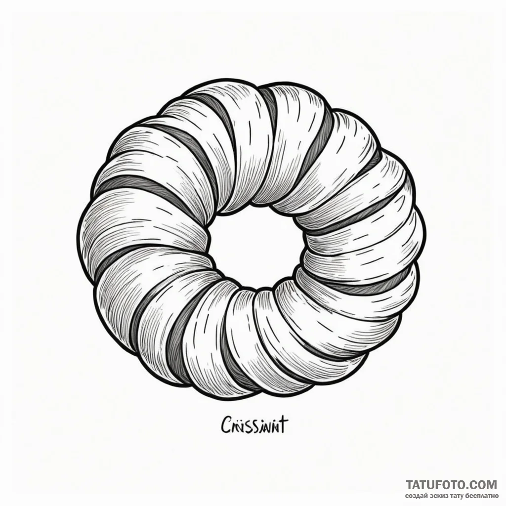 Croissant — эскиз тату (№1749819137_0, 13.06.2025 12:52) — Tatufoto.com