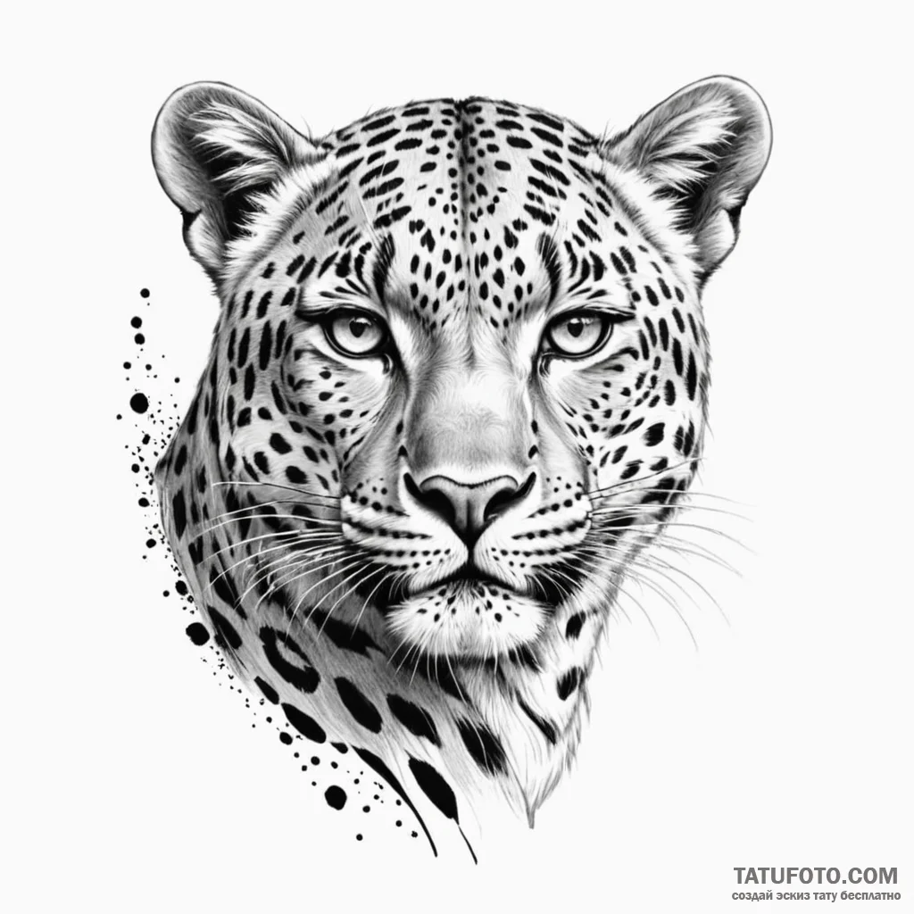 Leopard — эскиз тату (№1749819278_0, 13.06.2025 12:54) — Tatufoto.com