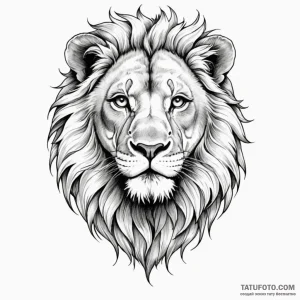 Lion - эскиз тату (№1749819342_0, 13.06.2025 12:55) — Tatufoto.com