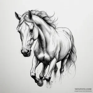 Horse - эскиз тату (№1749819409_0, 13.06.2025 12:56) — Tatufoto.com
