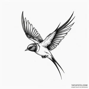 Swallow - эскиз тату (№1749819538_0, 13.06.2025 12:58) — Tatufoto.com