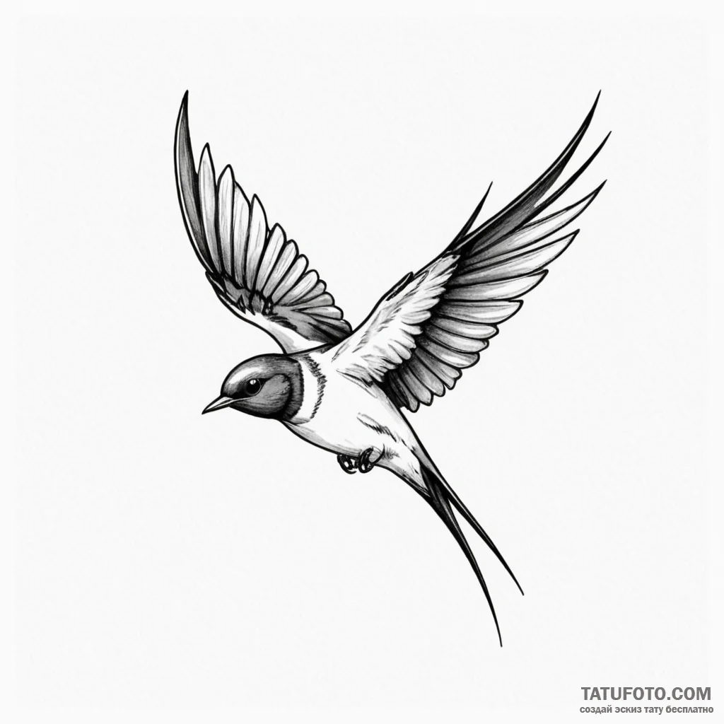 Swallow — эскиз тату (№1749819538_0, 13.06.2025 12:58) — Tatufoto.com