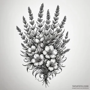 Lavender - эскиз тату (№1749820126_0, 13.06.2025 13:08) — Tatufoto.com