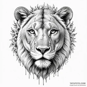 Lioness - эскиз тату (№1749820332_0, 13.06.2025 13:12) — Tatufoto.com