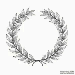 Laurel wreath - эскиз тату (№1749820464_0, 13.06.2025 13:14) — Tatufoto.com