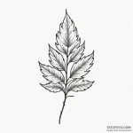 Leaf — эскиз тату (№1749820531_0, 13.06.2025 13:15) — Tatufoto.com