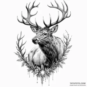 Elk - эскиз тату (№1749820597_0, 13.06.2025 13:16) — Tatufoto.com