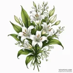 Lilies of the valley — эскиз тату (№1749820664_0, 13.06.2025 13:17) — Tatufoto.com