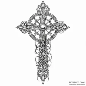 Latin cross - эскиз тату (№1749820811_0, 13.06.2025 13:20) — Tatufoto.com
