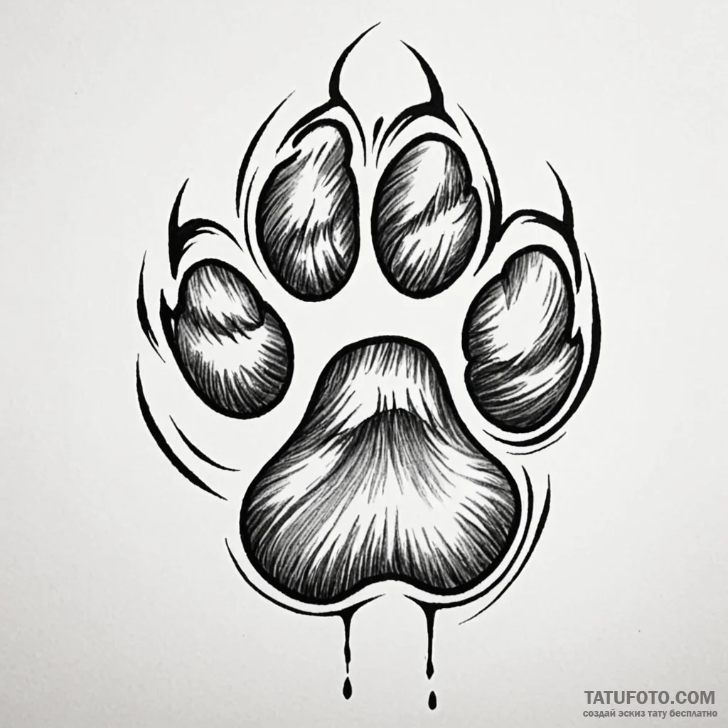 Paw — эскиз тату (№1749820876_0, 13.06.2025 13:21) — Tatufoto.com