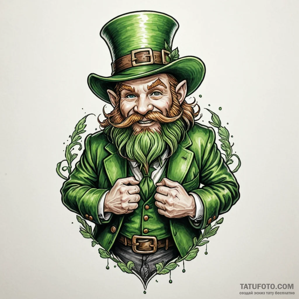 Leprechaun — эскиз тату (№1749821013_0, 13.06.2025 13:23) — Tatufoto.com