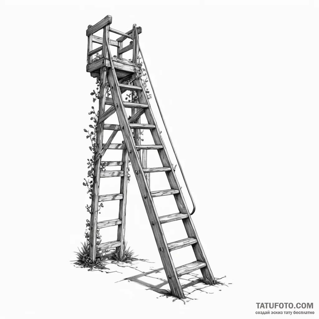 Ladder — эскиз тату (№1749821212_0, 13.06.2025 13:26) — Tatufoto.com