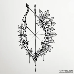 Bow and arrows - эскиз тату (№1749821278_0, 13.06.2025 13:27) — Tatufoto.com