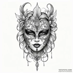 Mask - эскиз тату (№1749821687_0, 13.06.2025 13:34) — Tatufoto.com