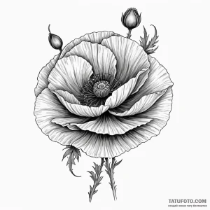 Poppy - эскиз тату (№1749821954_0, 13.06.2025 13:39) — Tatufoto.com