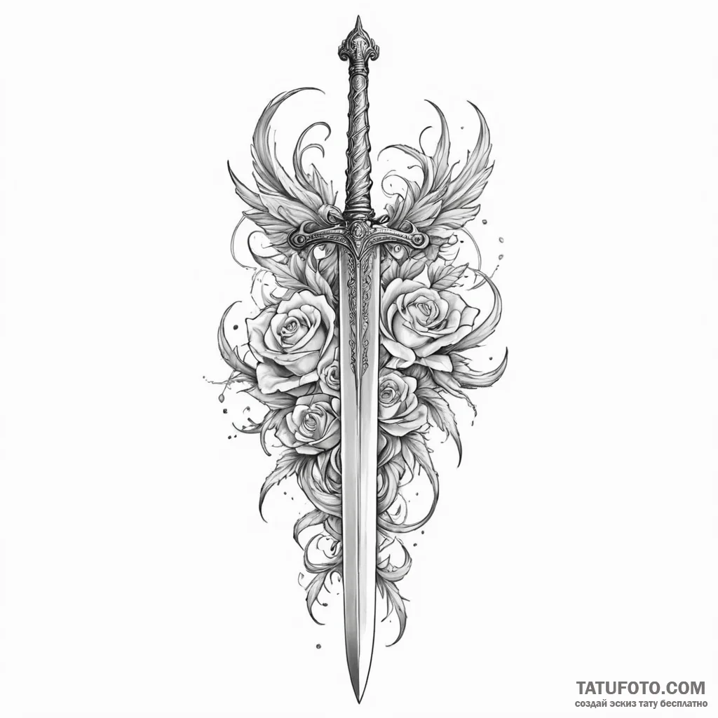 Sword — эскиз тату (№1749822090_0, 13.06.2025 13:41) — Tatufoto.com