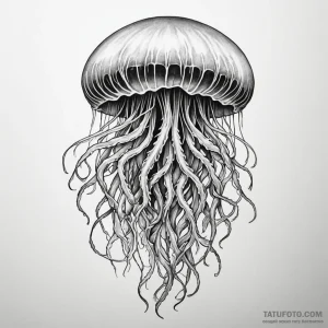 Gorgon jellyfish - эскиз тату (№1749822230_0, 13.06.2025 13:43) — Tatufoto.com