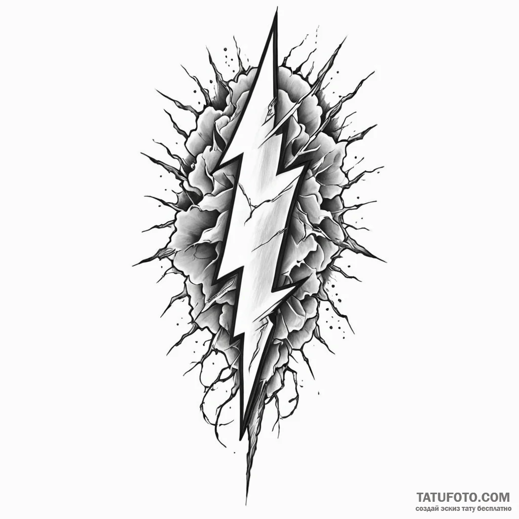Lightning — эскиз тату (№1749822322_0, 13.06.2025 13:45) — Tatufoto.com