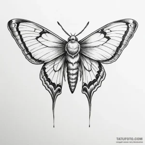 Moth - эскиз тату (№1749822424_0, 13.06.2025 13:47) — Tatufoto.com