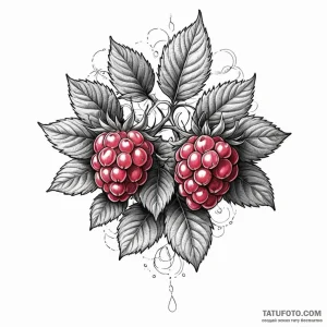 Raspberry - эскиз тату (№1749822711_0, 13.06.2025 13:51) — Tatufoto.com