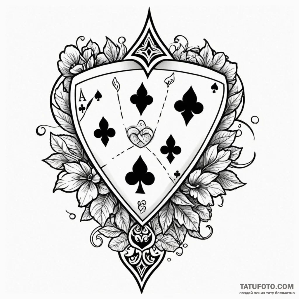 Card suits — эскиз тату (№1749822846_0, 13.06.2025 13:54) — Tatufoto.com